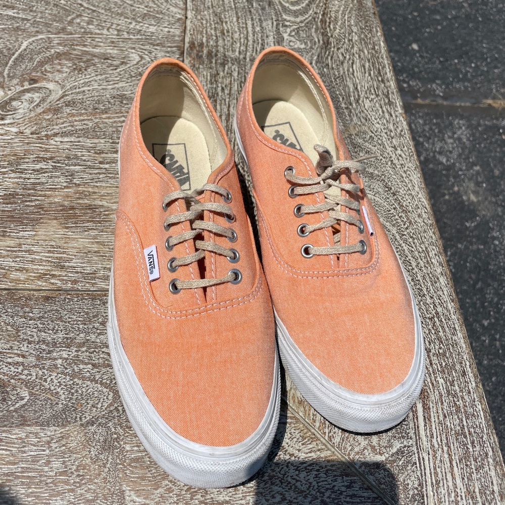 Vans Orange Canvas Sneakers Classic Style